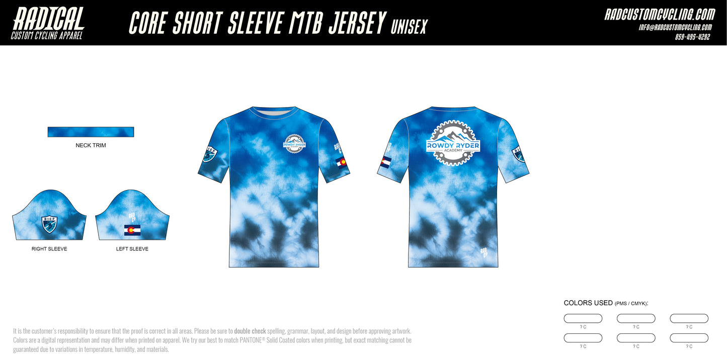 Rowdy Rider Academy - Short Sleeve MTB Jersey - Unisex