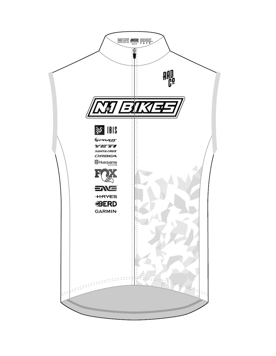 N+1 Race Team - Wind Vest - White