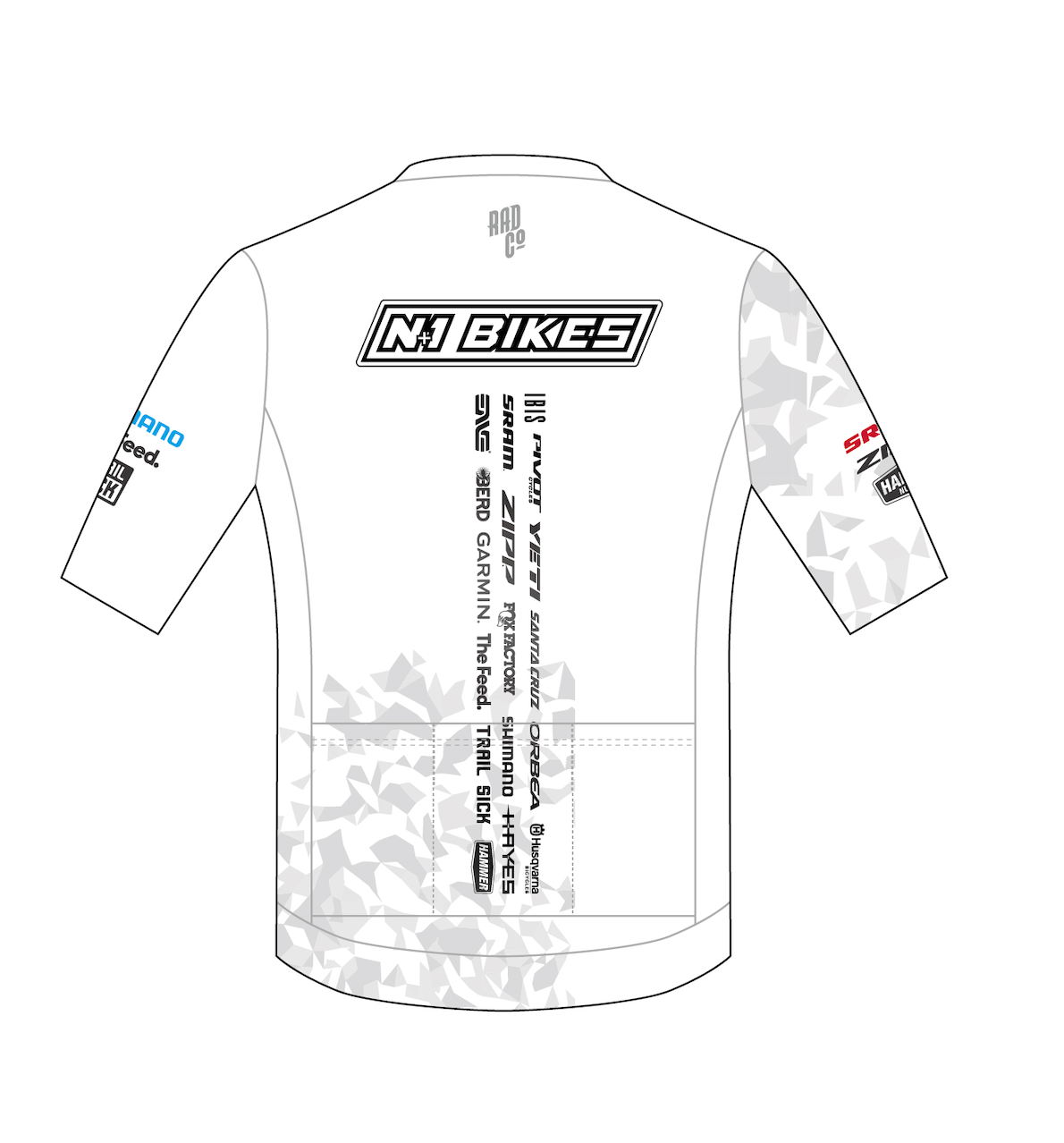 N+1 Race Team - Short Sleeve Eco Pro Jersey - WHITE