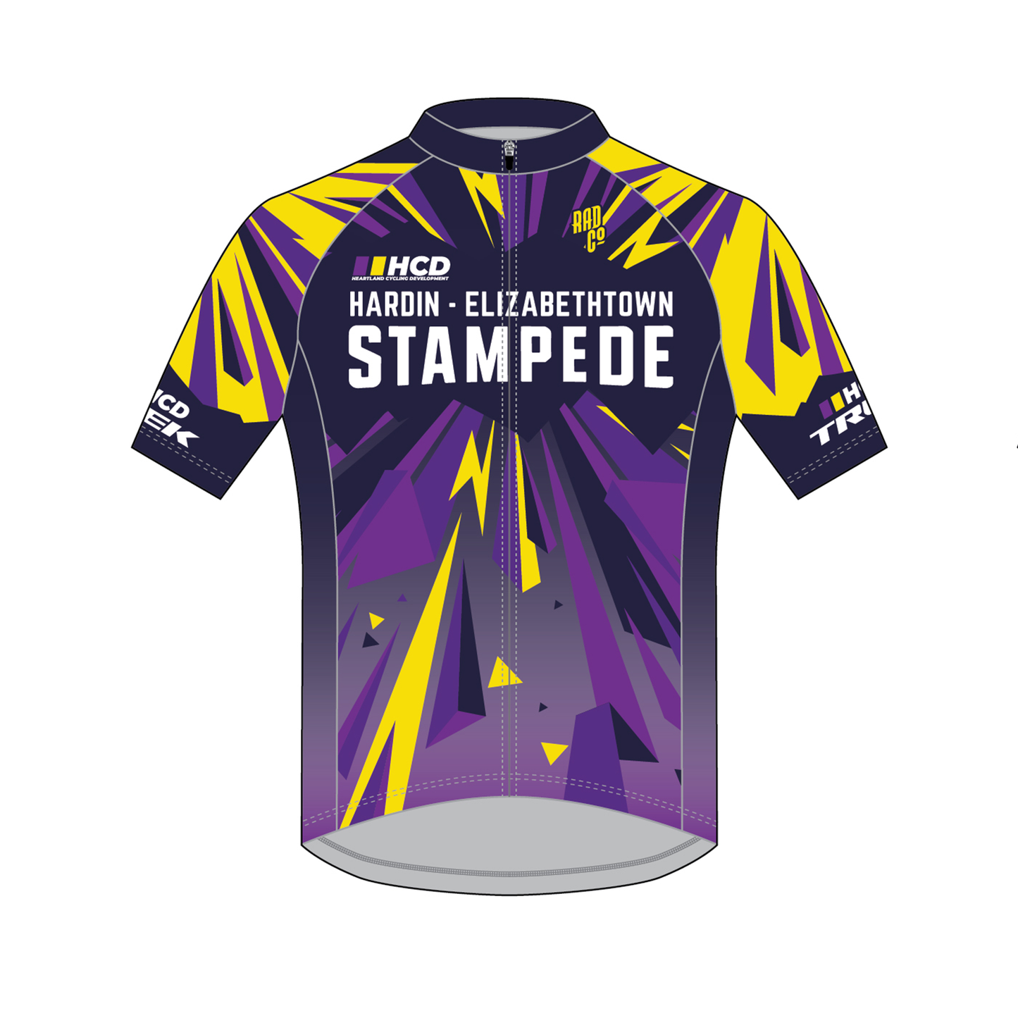 Hardin-Etown Stampede Short Sleeve Zip Jersey - Youth