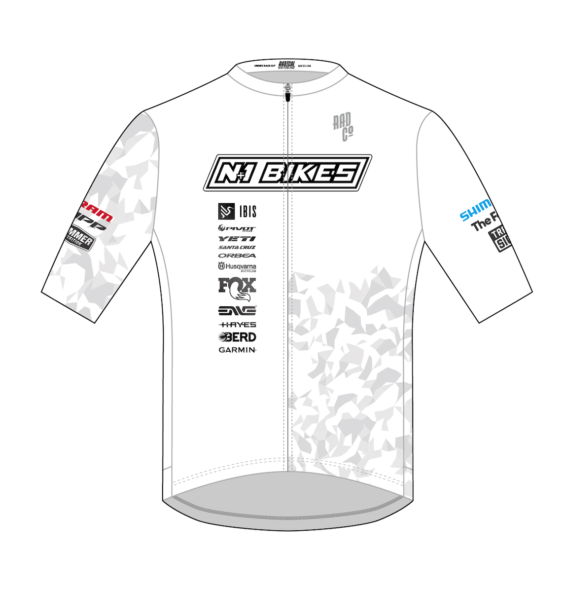N+1 Race Team - Short Sleeve Eco Pro Jersey - WHITE