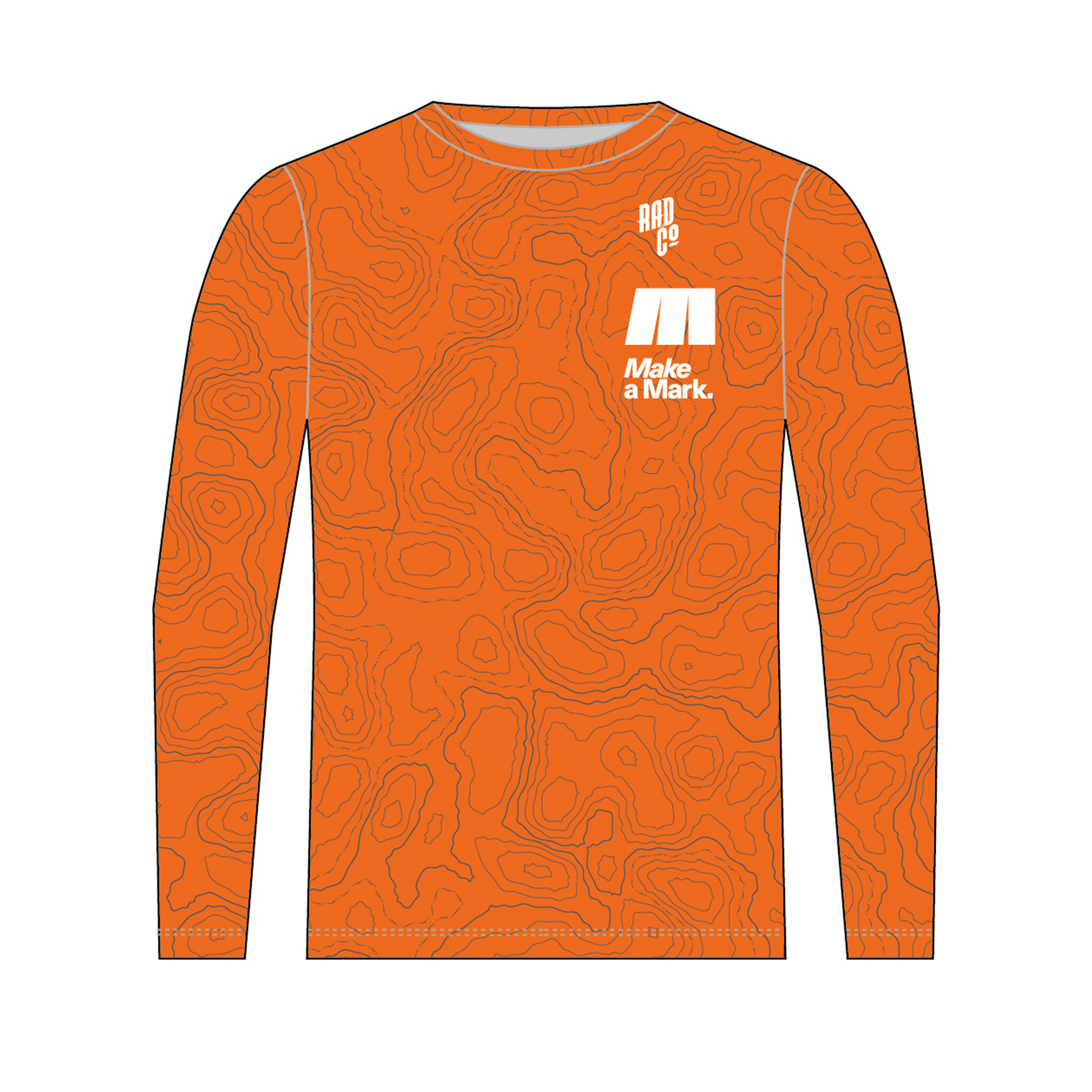 Emboss - Long Sleeve MTB Jersey - Orange