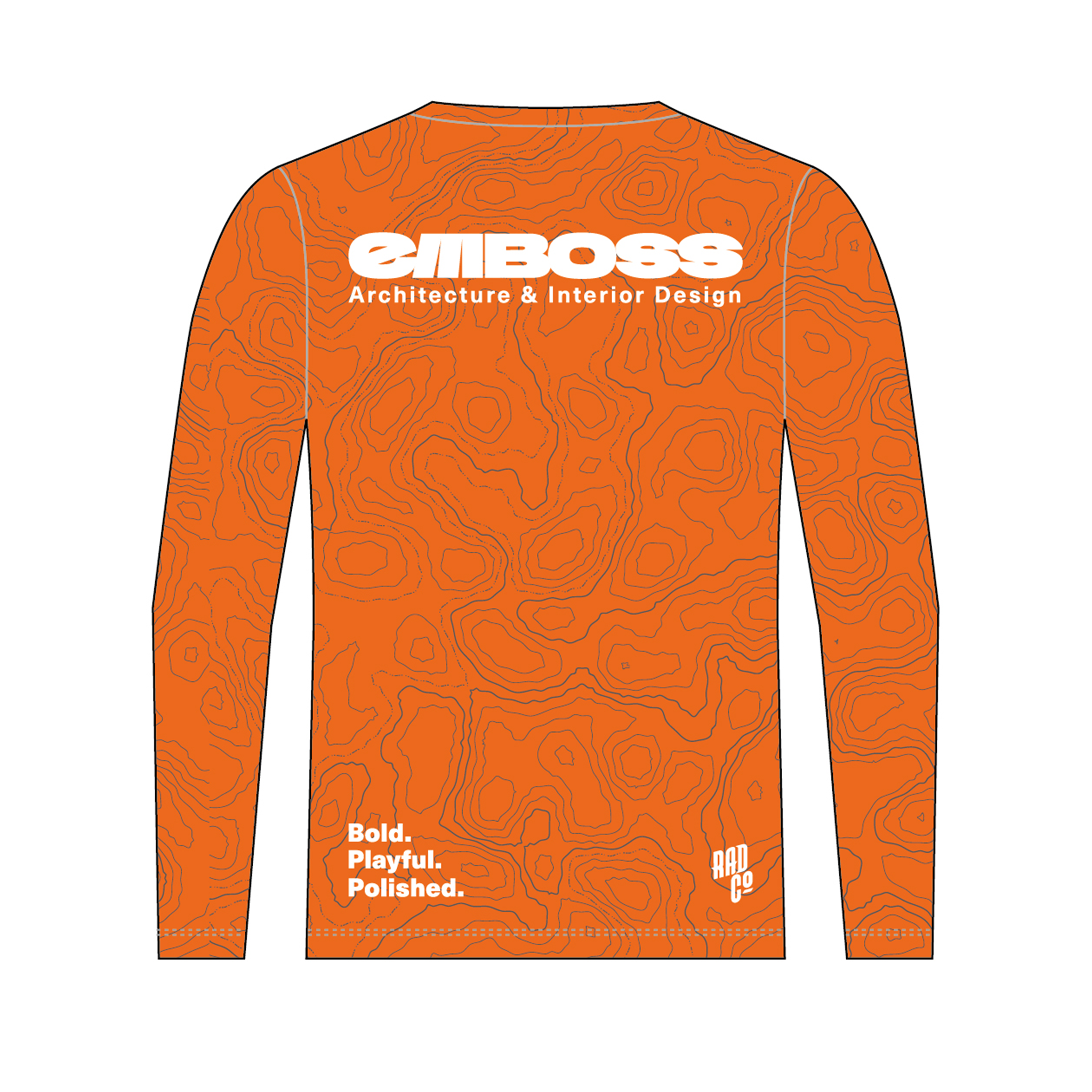 Emboss - Long Sleeve MTB Jersey - Orange