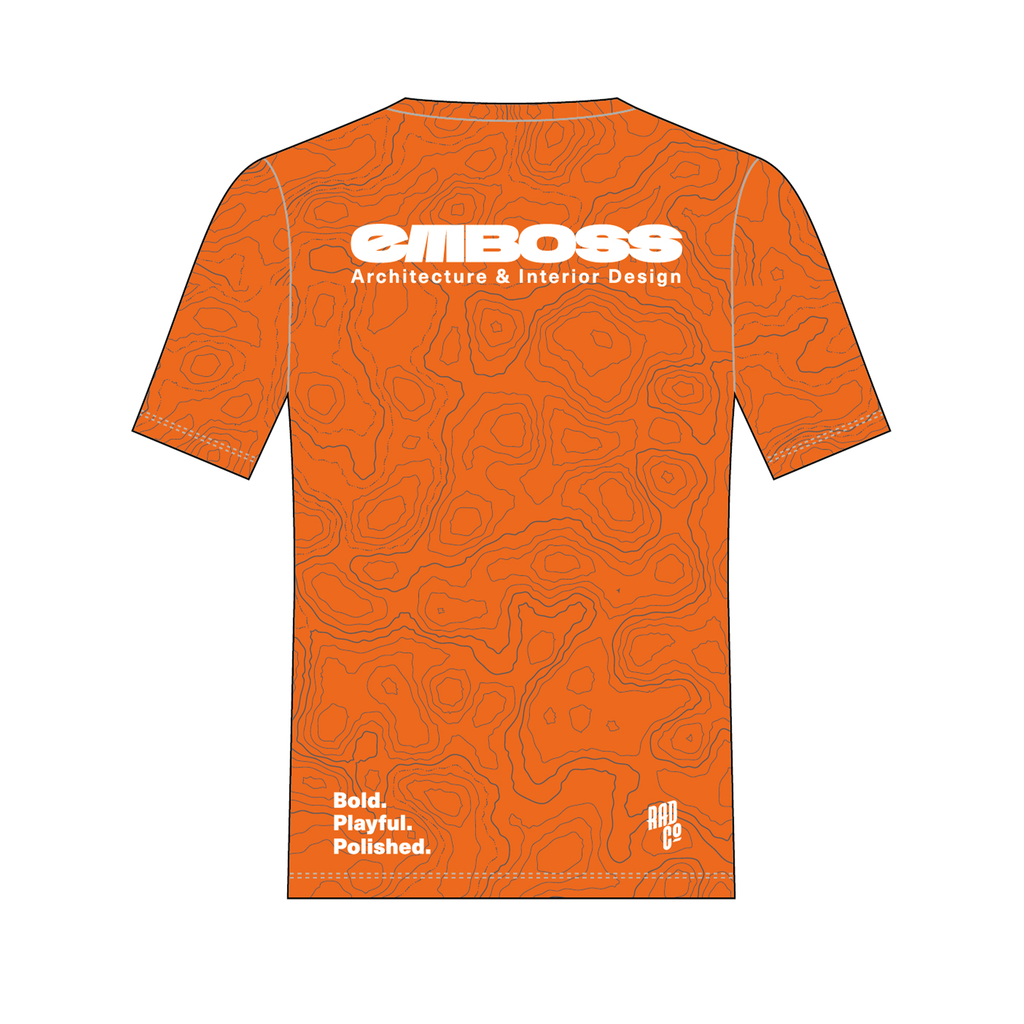 Emboss - Short Sleeve MTB Jersey - Orange