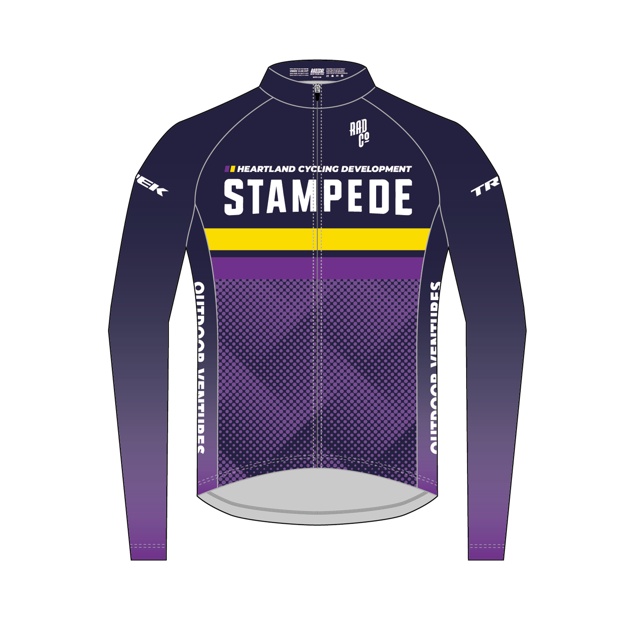 Heartland Cycling Development - Deluxe Long Sleeve Zip Jersey
