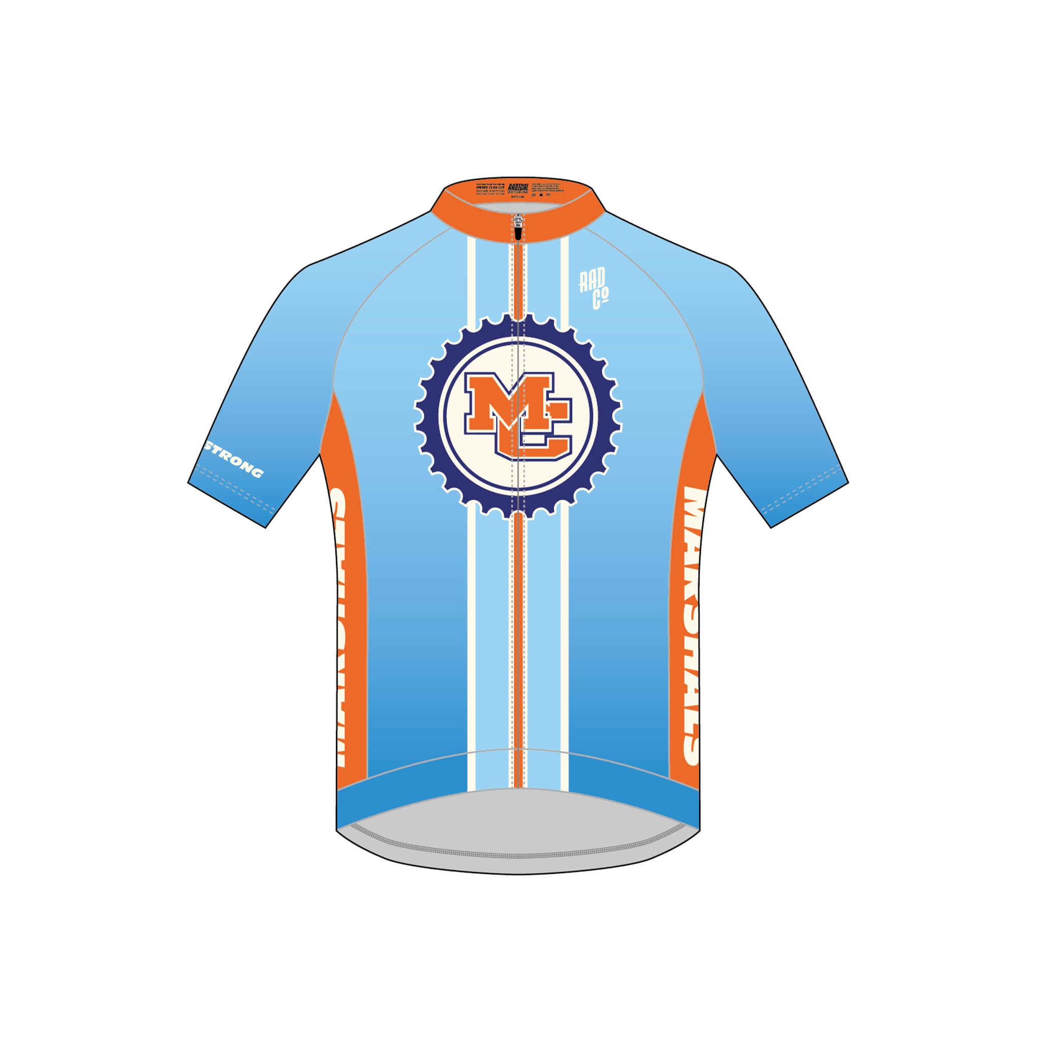 Marshall County - Deluxe Short Sleeve Zip Jersey - Marshals