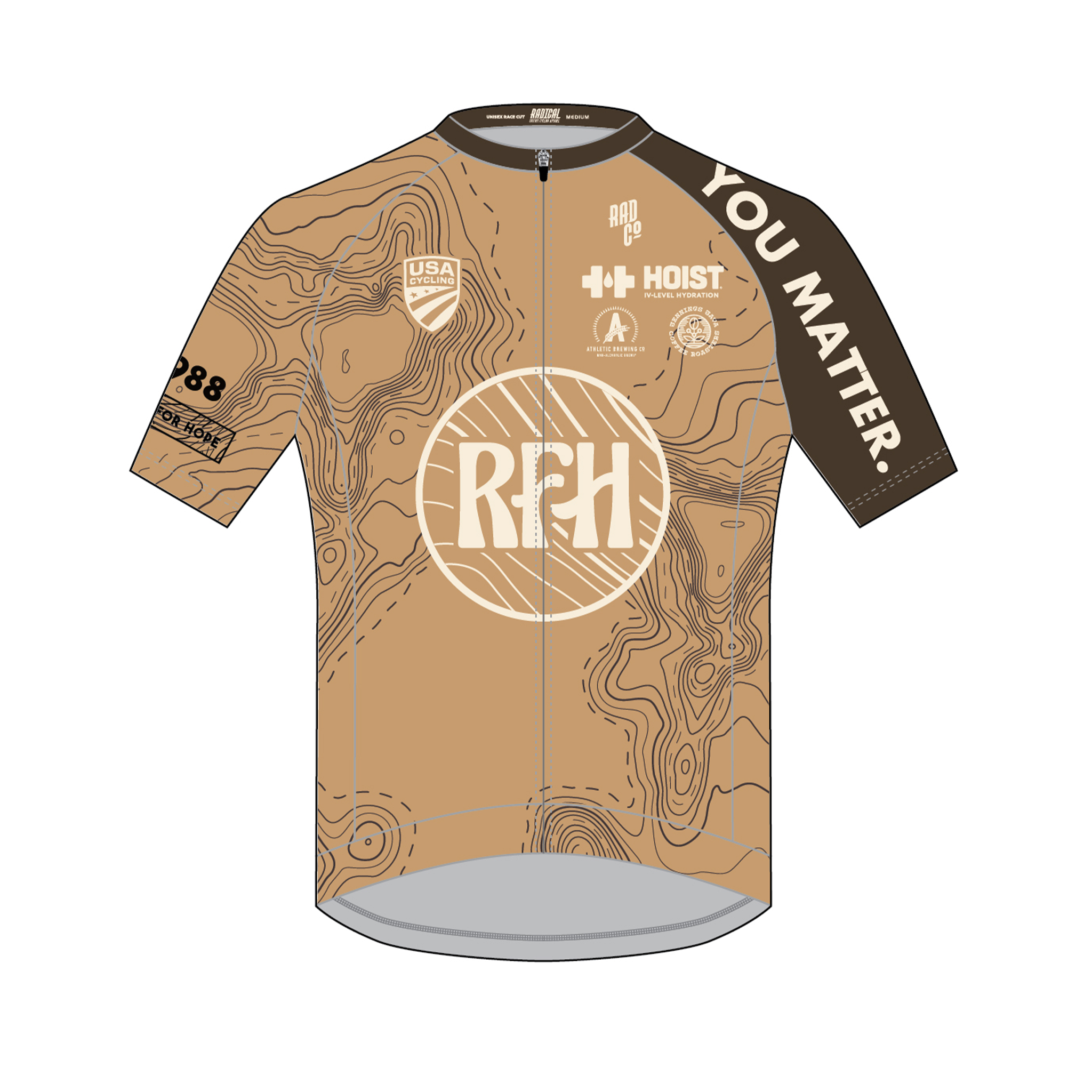 Ride for Hope - Short Sleeve DELUXE Jersey - Gravel